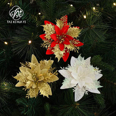 Artificial Christmas Tree Decoration Wholesale Xmas Supplies Plastic Flowering Pine Need for Gift Use