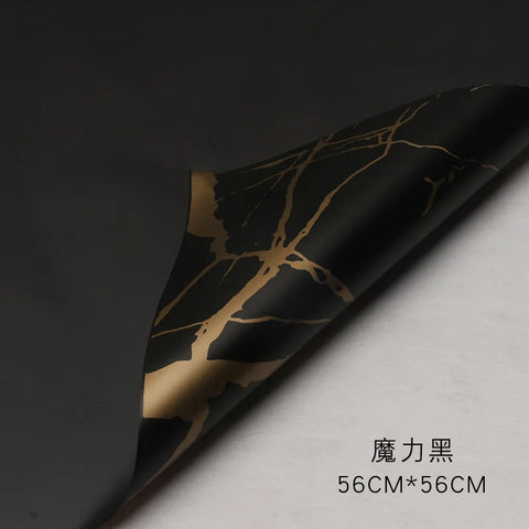 Snow White Flower Packaging Paper Single-Sided Coated OPP Waterproof Plastic with English Newspaper Design