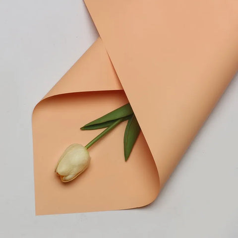 Handmade Ou Ya Two-Color Floral Wrapping Paper Waterproof Flower Packaging with Coating for Bouquets