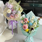 Custom High-End Thickened Waterproof Pearlescent Glass Film Coated Flower Bouquet Wrapping Paper