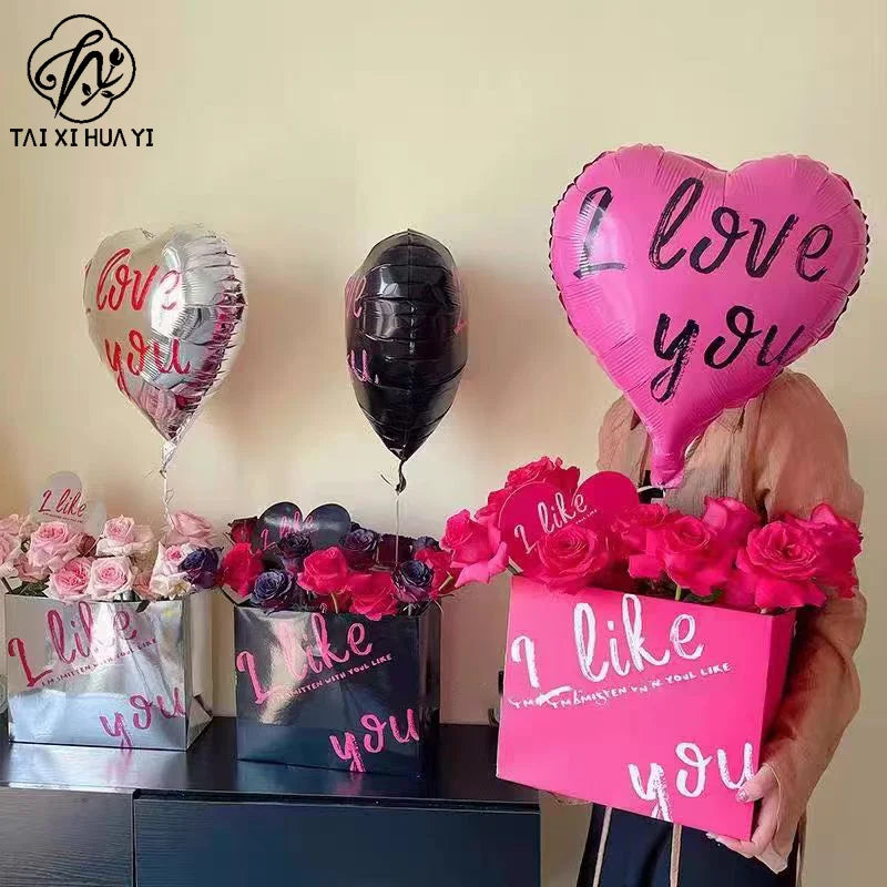 High Quality Romantic Floral Wrap Supplies Kraft Paper Gift Bag for Flower Bouquet Packaging Paper Box