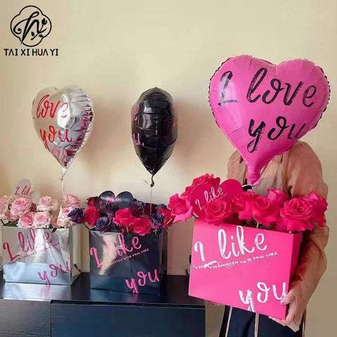 High Quality Romantic Floral Wrap Supplies Kraft Paper Gift Bag for Flower Bouquet Packaging Paper Box