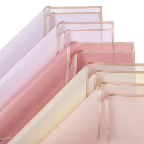 Taixi Brand Gold-edged PE Coated Double-Sided Recyclable Parchment Paper Gravure Compatible Valentine's Day Waterproof Flower