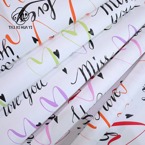 Waterproof Floral Heart in Love Bouquet Packaging Paper Single Side Coated Flower Art Paper
