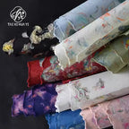 Dunhuang Art Hand-Torn Wood Pulp Wrapping Paper Coated Floral Gifts with Ancient Methods Flower Wrapping Paper