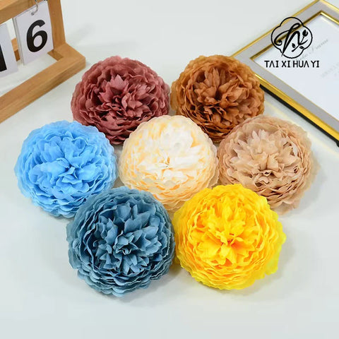 Tongcao Large Dried Peony Flower Home Decoration Preserved Artificial Red Flower Ball Arrangement Centerpieces Bunches
