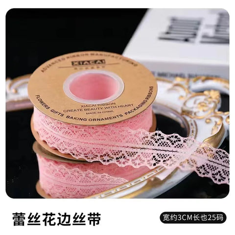 Luxury Ribbon Lace Hollow Lace 25 Sizes Baked Cake Packaging for Valentine's Day Christmas and Wedding Featuring Flowers