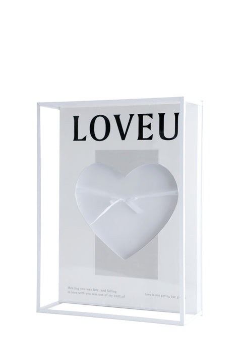 Acrylic Transparent Heart-shaped Gift Box Square Box Flower Bouquet Packaging for Roses Rose Box Storage