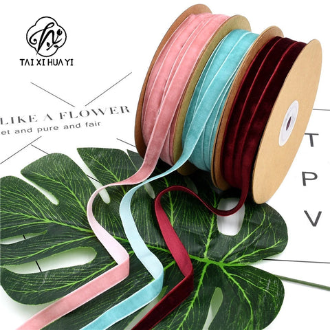 Single Sided 1cm & 2.5cm Velvet Non Elastic Plush Belt Luxury Christmas & Valentine's Day DIY Bow Accessory for Weddings