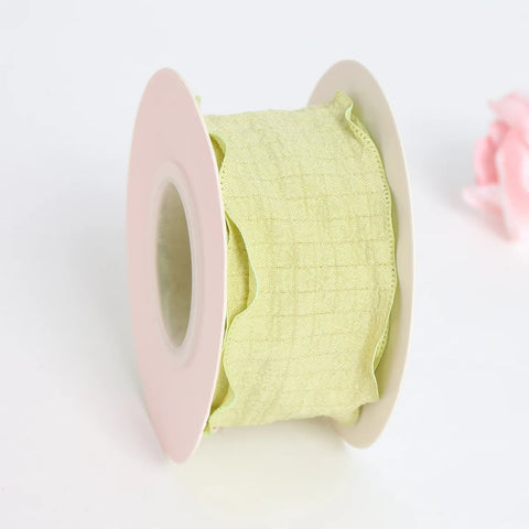 Luxury Folded Satin Ribbon Wavy Roll with Ruffled Edge-Fashionable Strap for Valentine's Day Wedding & Christmas Gift Wrapping