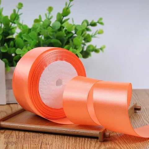 22meters Satin Ribbon 50-Color 4cm Sash DIY Craft Handmade Christmas Wedding Party Fabric Decoration Polyester Gift Ribbons
