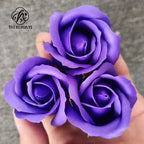 Three-Layer DIY Christmas Valentine's Day Soap Flower Bouquet Rose Simulation Artificial Flowers for Decorative Gift Packaging