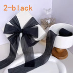 5cm Luxury Glitter Chiffon Organza Ribbon Crafts Floral Bouquets Wedding Christmas Car Party Decorations Valentine's Day Gift