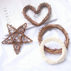 Wholesale Small and Large Floral Rattan Lantern Wire Christmas Circle Hanging for Festive Shop Window Door for Home Gift Use