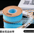 Luxury Ribbon Lace Hollow Lace 25 Sizes Baked Cake Packaging for Valentine's Day Christmas and Wedding Featuring Flowers