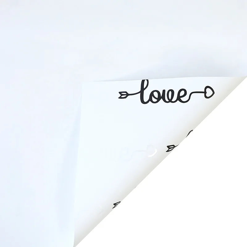 Love Wrapping Paper with Waterproof Coating Colorful and Single-Sided for Constant Use