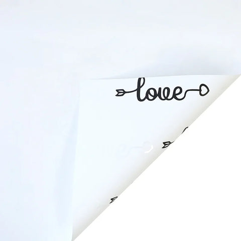 Love Wrapping Paper with Waterproof Coating Colorful and Single-Sided for Constant Use