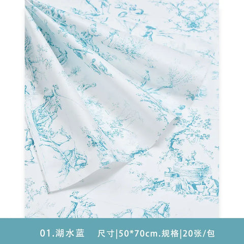 Coated Flower Wrapping Paper DIY with Lining Paper Water-proof & Eco-friendly BOPP Material Paper