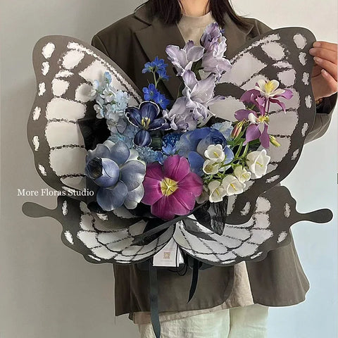 Mother's Day DIY Fresh Flower Bouquet Gift Packaging Colorful Butterfly Fenghua Paper Wrap Coated Materials