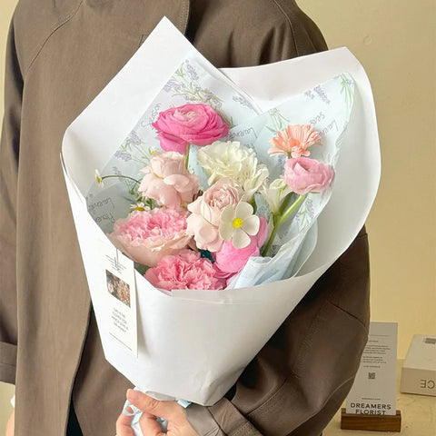 Wholesale Waterproof Art Paper Single Side Coated Surface for Flower Bouquet Knot Wrapping Beautiful Floral Design