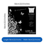 58*58cm Soft Waterproof Flower Wrapping Paper Butterfly Design Floral Printed Smooth Surface Injection Molding Stretch