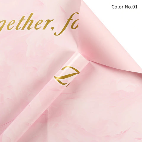 Double-sided Waterproof PVC Flower Wrapping Paper for Valentine's Day Bouquets and Gifts Florist Wrapper
