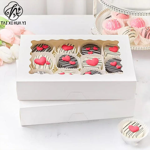 Customized Recycled Materials Embossing Cookie Bakery Cake Roll Drawer Cardboard Paper Box Lamination Disposable