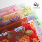 Waterproof Eco-Friendly Recyclable Korean Printed Pearlescent Film Floral Bouquet Wrapping DIY Customized pink Packing Paper