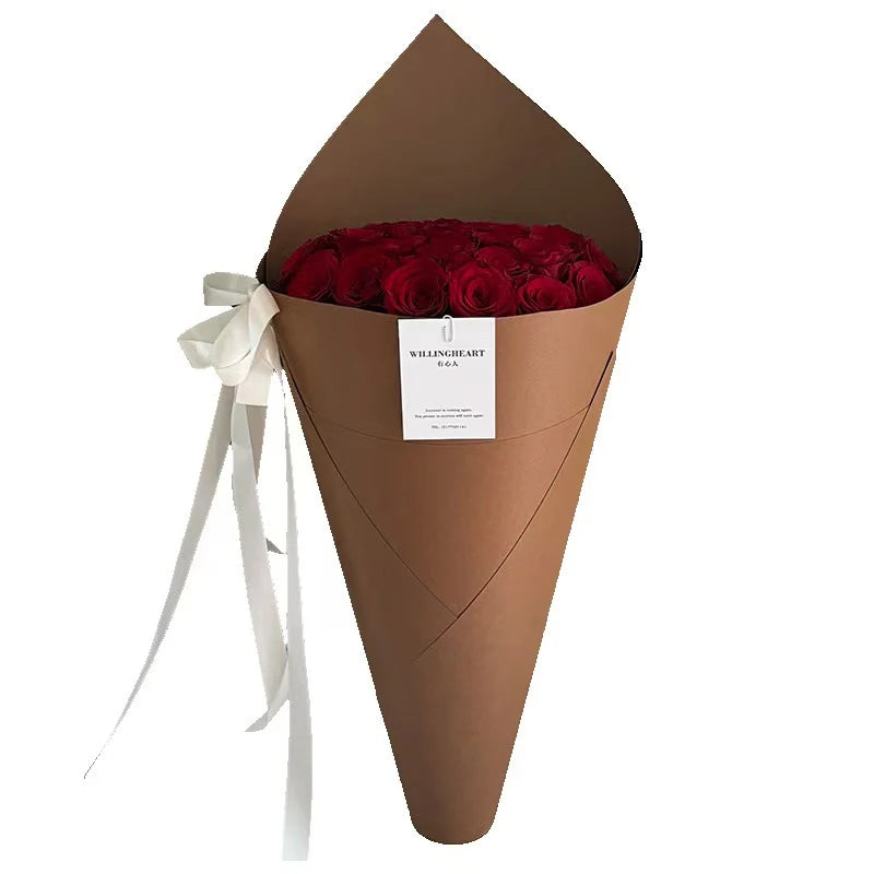 Extra Large Giant Ice Cream Floral Thick Sturdy Specialty Paper PE Coated Single Side Waterproof Fresh Flower Bouquet Wrapping รูปสินค้าหลัก