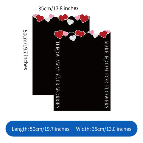 Heart-shaped Flower Wrapping Paper Double-sided PE Coating Antistatic for Valentine's Day Art Paper Packaging