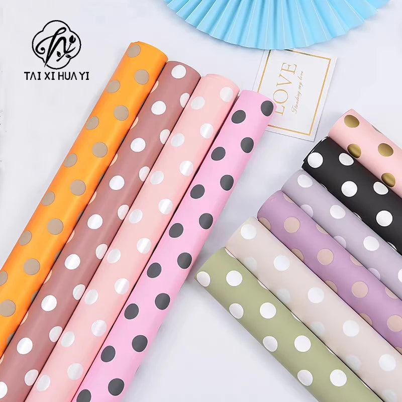 High Quality Wave Point Flower Packaging Paper for Bouquet Single-Sided Coated for Flower Shops รูปสินค้าหลัก