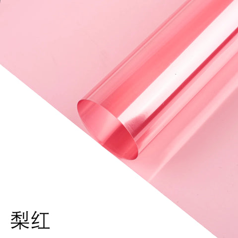 New Fashion Macaron Colorful Flower Packaging Paper Magical Light Waterproof Single-Sided Coating Colorful Film Wrapping Paper