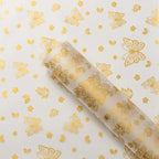 Butterfly Printed Flower Wrapping Paper PE Coated Art Paper Waterproof 57*57cm Custom Birthday Wedding Gift Wrapping