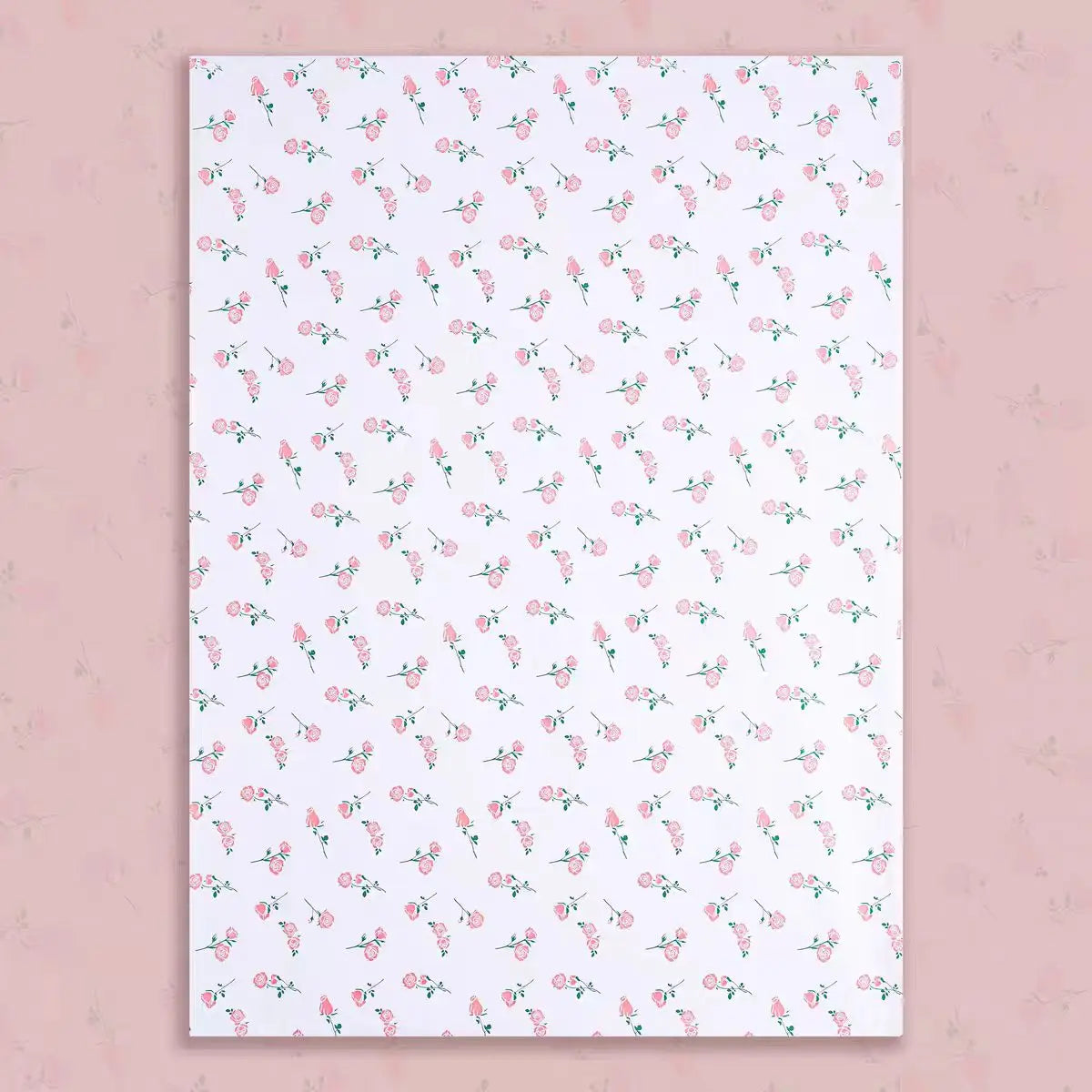 Elegant Rose Print Art Paper Floral Arrangement Supplies for Flower Shop Bouquet Packaging and Gift Wrapping