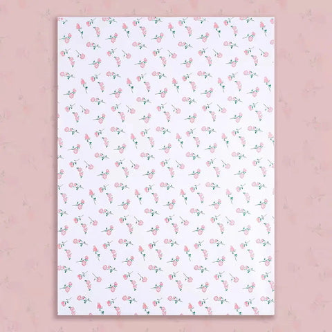 Elegant Rose Print Art Paper Floral Arrangement Supplies for Flower Shop Bouquet Packaging and Gift Wrapping