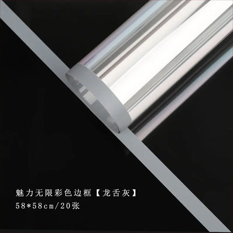 Transparent Border Coated Single-Sided OPP Waterproof Eco-Friendly Recyclable Offset Printing Compatible Flower Paper