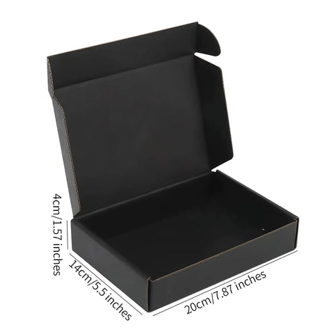 Durable Black Rectangular Cardboard Airplane Packaging Box with Embossing for Safe Shipping and Mailing