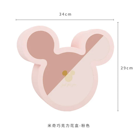 Mickey Shape Floral Cardboard Gift Packaging Rose Boxes for Presenting Flowers or Small Items Premium Paper Boxes