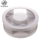 Portable Transparent Cylinder Flower Packaging Box Handle for Valentine's Day Embossed Matt Lamination Rigid Boxes for Bouquet