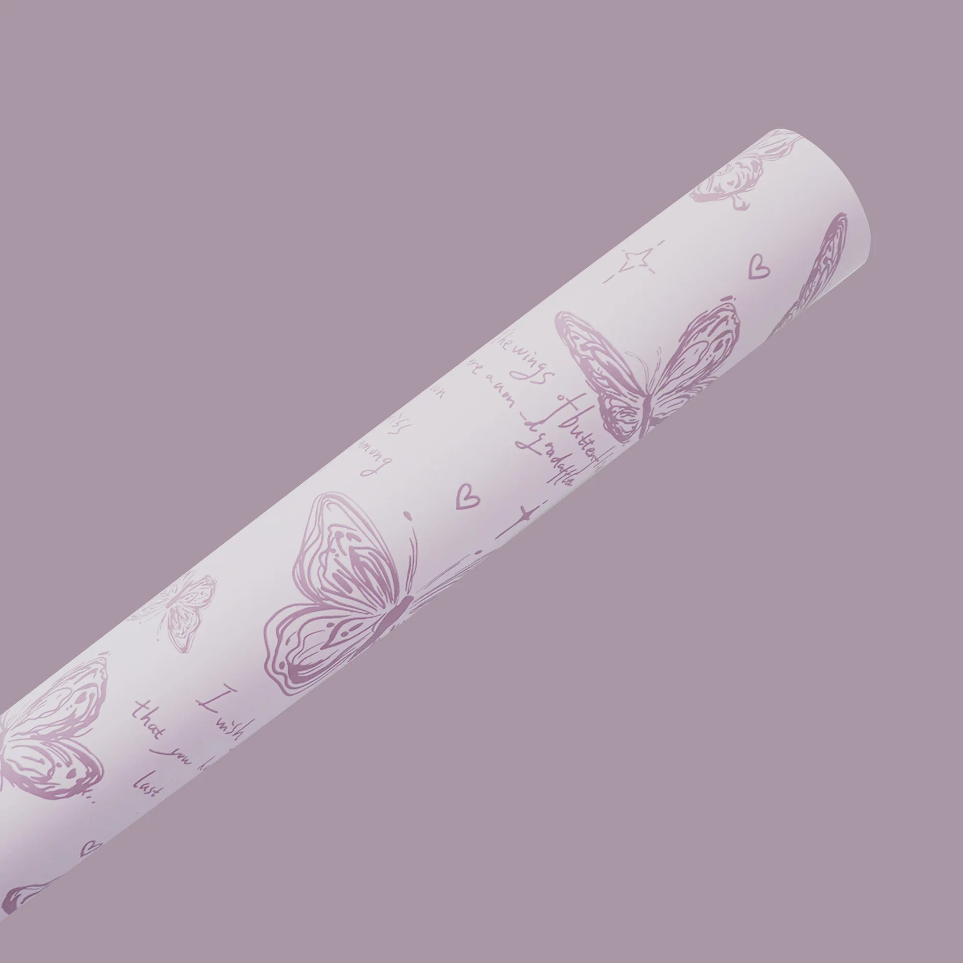 Butterfly Pattern Flower Wrapping Paper Double-Sided PE Coated Recyclable 57x57cm Florist Bouquet Gift Wrap for Packaging New