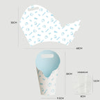 New Flowery Brand Recyclable Oil-Painted Handheld Ice Cream Shaped Stamping Paperboard Liner Customizable Gift Craft Box