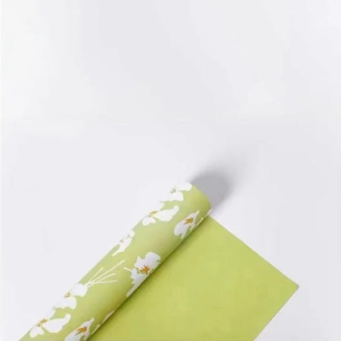 Iris Flower Pattern Printed Matte PVC Coating 57*57cm Waterproof Floral Packaging Paper for Florist Wrapper