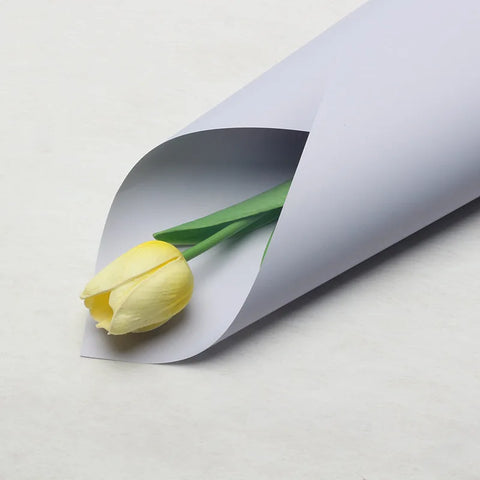 Handmade Ou Ya Two-Color Floral Wrapping Paper Waterproof Flower Packaging with Coating for Bouquets