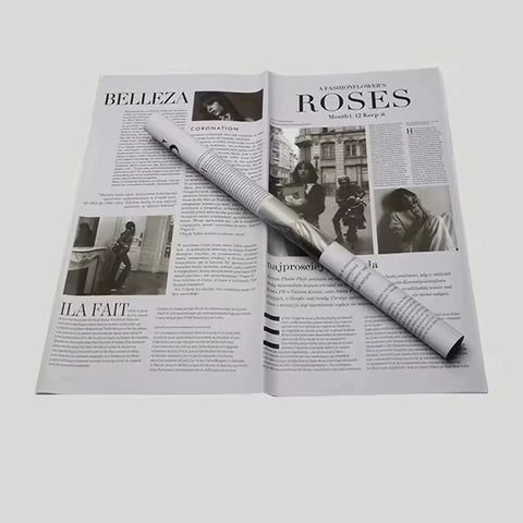 Modern Girl Weekly Series English Newspaper Gift Pack New Fashion Flower Packaging Paper with Single Side Coating
