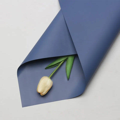 Handmade Ou Ya Two-Color Floral Wrapping Paper Waterproof Flower Packaging with Coating for Bouquets