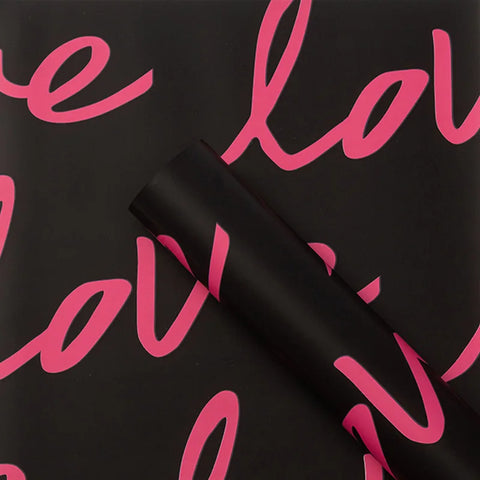 Valentine's Day Big Love Flower Wrapping Paper Bouquet Waterproof DIY Material Rose Packaging for Flower Shop Wholesale