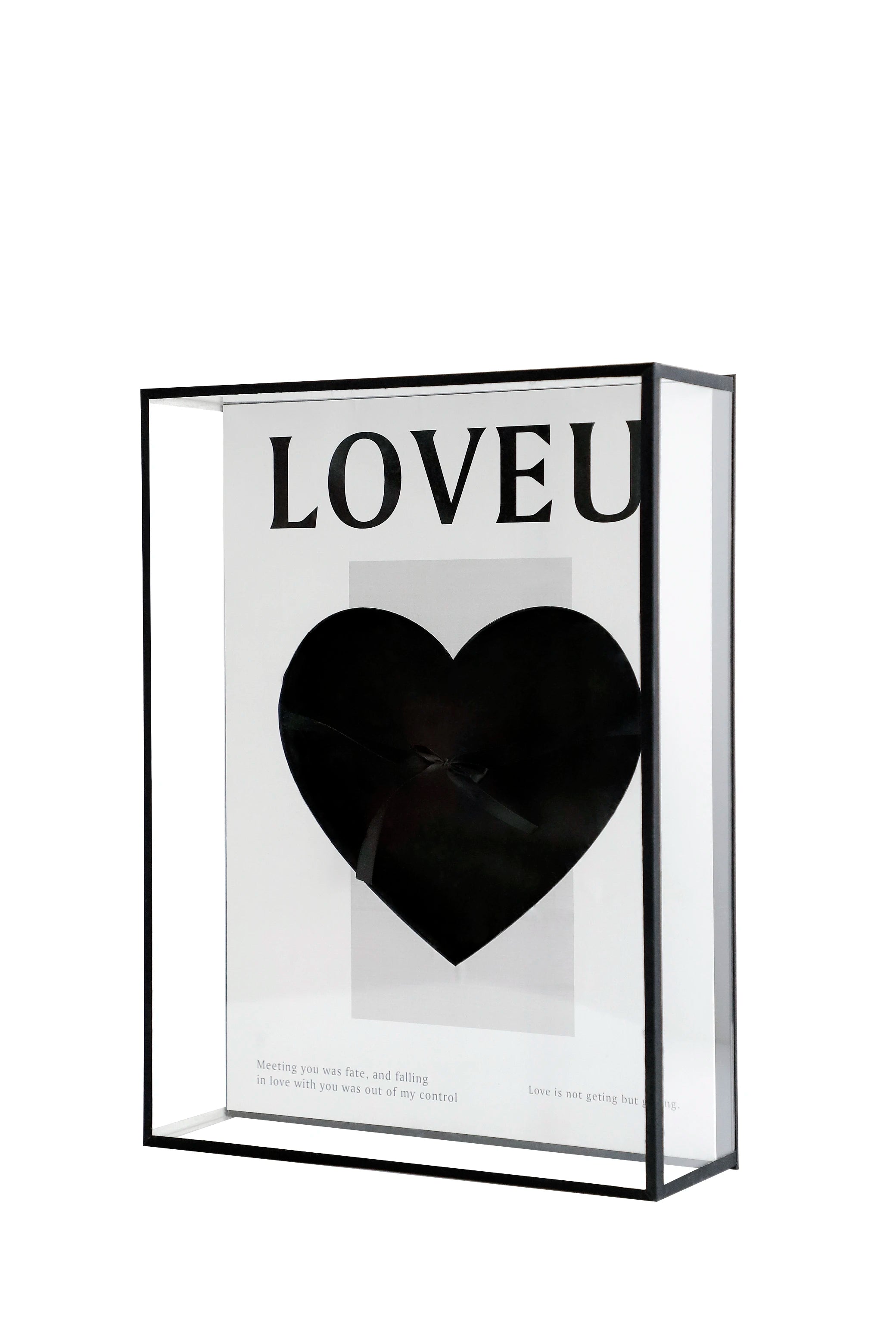 Acrylic Transparent Heart-shaped Gift Box Square Box Flower Bouquet Packaging for Roses Rose Box Storage