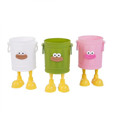 Teacher's Day DIY Bouquet Making Kit-Premium Plastic Flower Bucket Funny Pen Holder with High-Grade Wrapping Materials
