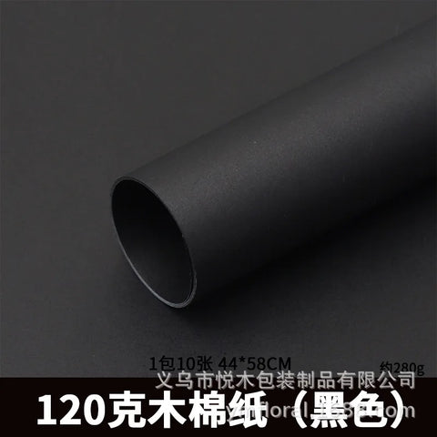 Waterproof Single-Sided Coated Plastic Flower Wrapping Paper Pure Solid Color Bouquet Packaging Sheets for Florists