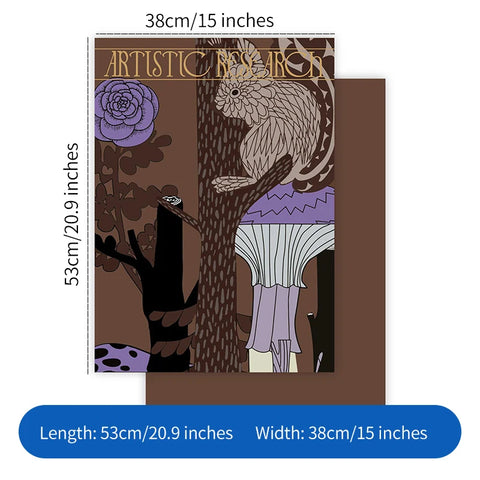 Animal Forest Flower Eco-friendly Recyclable for Pulp Paper Tough Slightly Waterproof Single Side Coated